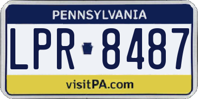 PA license plate LPR8487