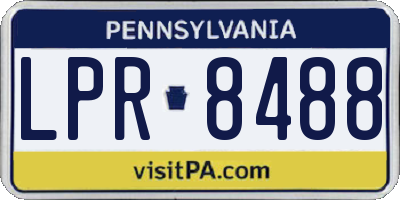 PA license plate LPR8488