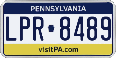PA license plate LPR8489