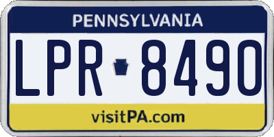 PA license plate LPR8490