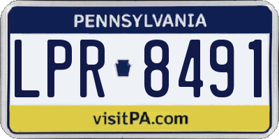 PA license plate LPR8491