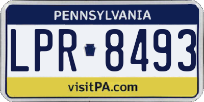 PA license plate LPR8493