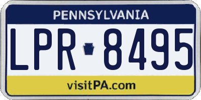 PA license plate LPR8495