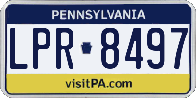 PA license plate LPR8497