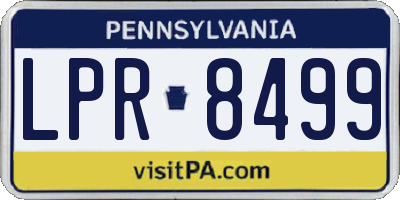 PA license plate LPR8499