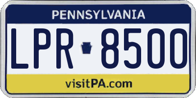 PA license plate LPR8500