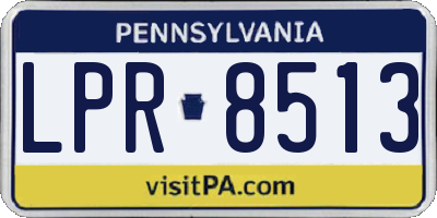 PA license plate LPR8513