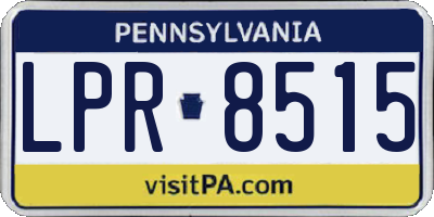 PA license plate LPR8515
