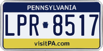 PA license plate LPR8517