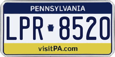 PA license plate LPR8520