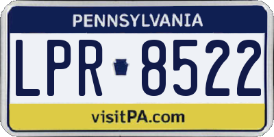 PA license plate LPR8522