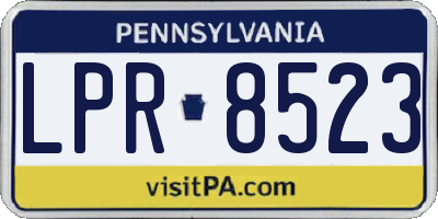 PA license plate LPR8523