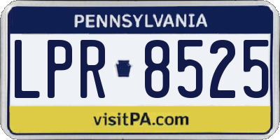 PA license plate LPR8525