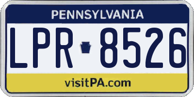 PA license plate LPR8526