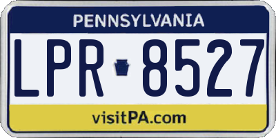 PA license plate LPR8527