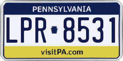 PA license plate LPR8531