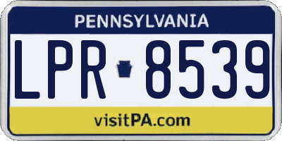 PA license plate LPR8539