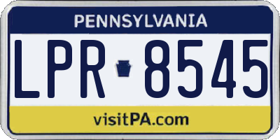 PA license plate LPR8545
