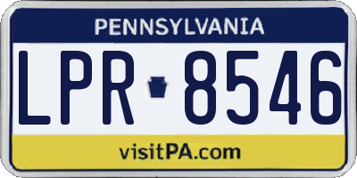 PA license plate LPR8546