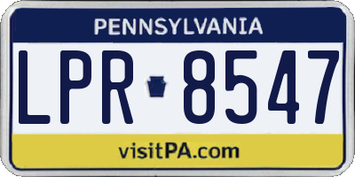 PA license plate LPR8547