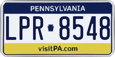PA license plate LPR8548