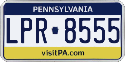 PA license plate LPR8555