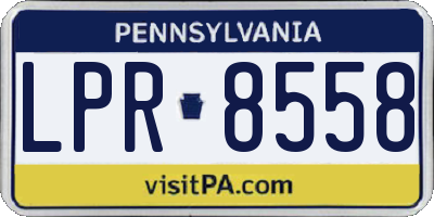 PA license plate LPR8558