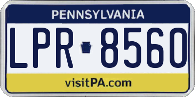 PA license plate LPR8560
