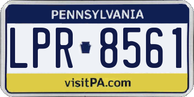 PA license plate LPR8561