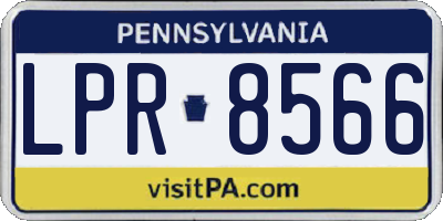 PA license plate LPR8566