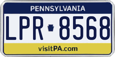 PA license plate LPR8568