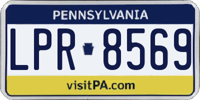 PA license plate LPR8569