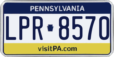 PA license plate LPR8570