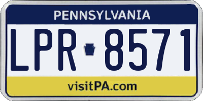 PA license plate LPR8571