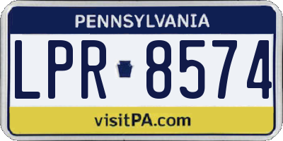 PA license plate LPR8574