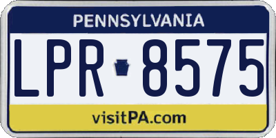 PA license plate LPR8575