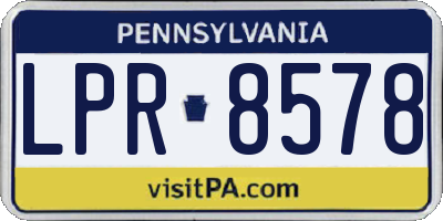PA license plate LPR8578