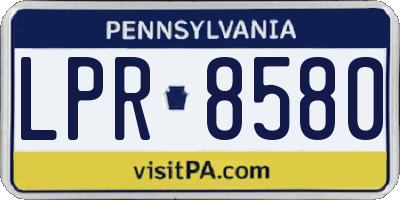 PA license plate LPR8580
