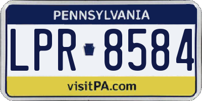 PA license plate LPR8584