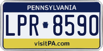 PA license plate LPR8590