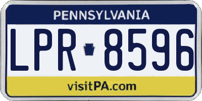 PA license plate LPR8596