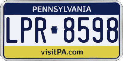 PA license plate LPR8598