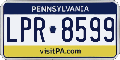 PA license plate LPR8599