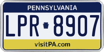 PA license plate LPR8907