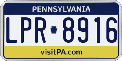 PA license plate LPR8916