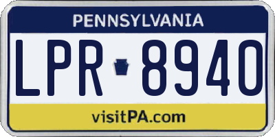 PA license plate LPR8940