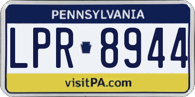 PA license plate LPR8944