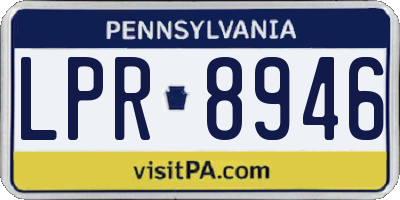 PA license plate LPR8946