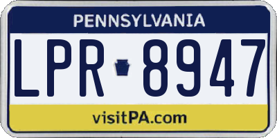 PA license plate LPR8947