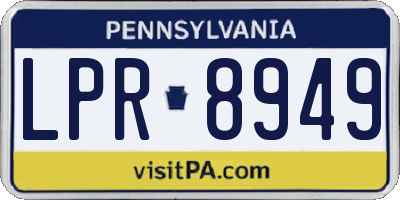 PA license plate LPR8949